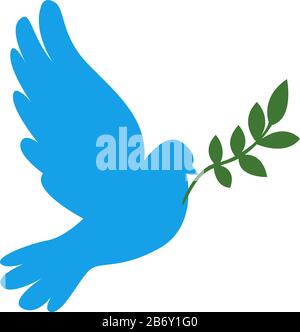 Blaue Taube, Abbildung, Vektor auf weißem Hintergrund. Stock Vektor