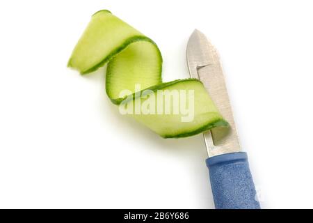 Pfälzer- und Gurkenrasur auf Weiß Stockfoto