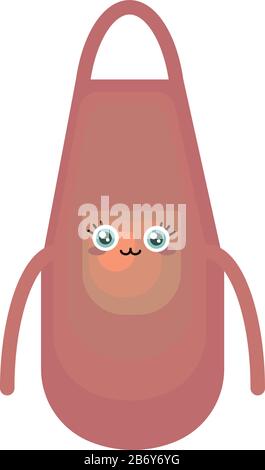 Rote Schürze, Illustration, Vektor auf weißem Hintergrund. Stock Vektor