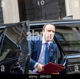 London, Großbritannien. März 2020. Matt Hancock Health Secretary kommt zu einem Cobra/Covid-Treffen in der 10 Downing Street, London Credit: Ian Davidson/Alamy Live News Stockfoto