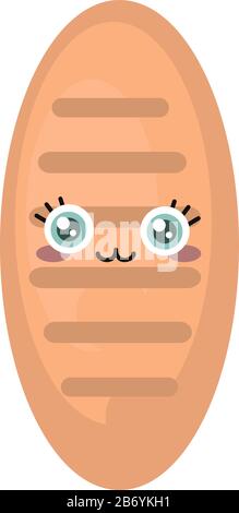 Gerne Brot, Illustration, Vektor auf weißem Hintergrund. Stock Vektor