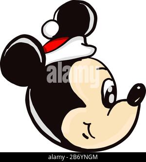 Mickey Mouse, Illustration, Vektor auf weißem Hintergrund. Stock Vektor