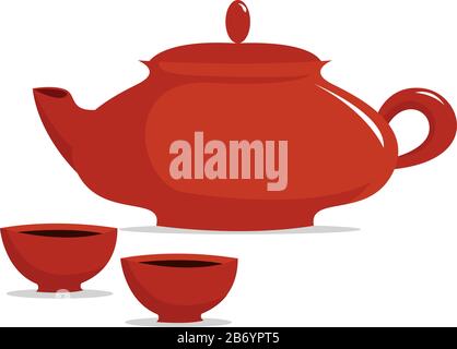 Japanischer Tee, Illustration, Vektor auf weißem Hintergrund. Stock Vektor