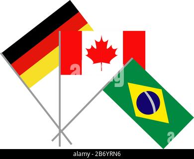 Länderflaggen, Abbildung, Vektor auf weißem Hintergrund. Stock Vektor