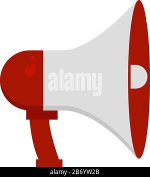 Megaphon, Illustration, Vektor auf weißem Hintergrund. Stock Vektor