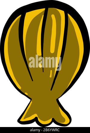 Braunes Seashell, Abbildung, Vektor auf weißem Hintergrund. Stock Vektor