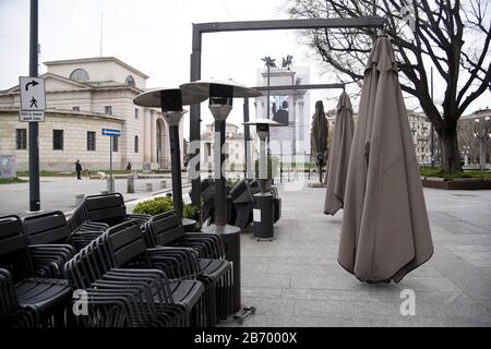 Mailand, Italien. März 2020. Mailand, CORONAVIRUS - Situation der Stadt nach den letzten Verordnungen. Bild: Arch of Peace Credit: Independent Photo Agency/Alamy Live News Stockfoto