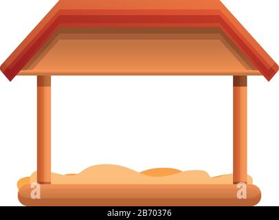 Symbol für das Zelt im Vogelhaus. Cartoon des Vogelhaus Zelt Vektor-Symbol für Web-Design isoliert auf weißem Hintergrund Stock Vektor