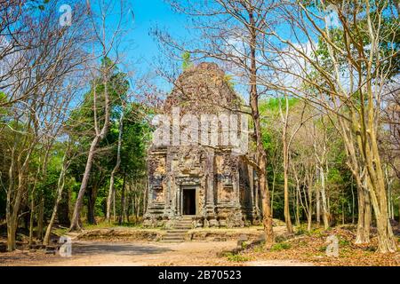 Vor Angkor Tempelruinen von Sambor Prei Kuk, Kampong Thom Provinz, Kambodscha Stockfoto