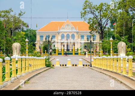 Battambang Stadthalle (Residenz des Gouverneurs), Battambang, Kambodscha Stockfoto