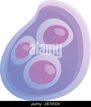Mikroben-Symbol. Cartoon des Mikroben-Vektorsymbols für Webdesign isoliert auf weißem Hintergrund Stock Vektor