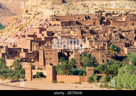 Marokko, Sous-Massa (Sous-Massa - Draa), Ouarzazate Provinz. Ksar Ait Ben Haddou (Ait Benhaddou). Stockfoto