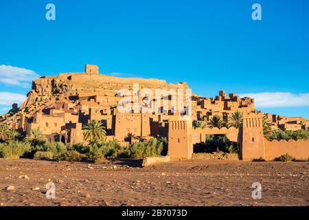 Marokko, Sous-Massa (Sous-Massa - Draa), Ouarzazate Provinz. Ksar Ait Ben Haddou (Ait Benhaddou). Stockfoto