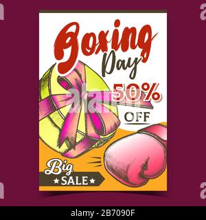 Geschenkschachtel Für Den Boxtag Werbebanner Vector Stock Vektor