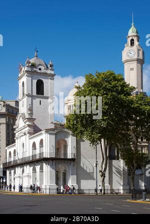 Plaza de Mayo; Stadtplatz; Cabildo von Buenos Aires; Museo Historico Nacional del Calbido; Museum; Alter Bau, Bögen, Südamerika; Buenos AIRES Stockfoto