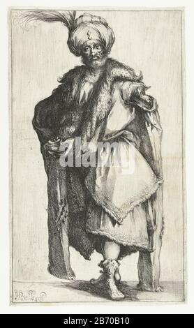 Koning Caspar De drie Koningen (serietitel) Der älteste der drei Könige, von vorne gesehen, mit einem Turban auf dem Kopf. In seinen Händen das Gold als Geschenk für Christuskind. Hersteller : Druckhersteller Jacques Bellange (denkmalgeschütztes Gebäude) in der Gestaltung: Jacques Bella DATE Anyone Ring: 1602 - 1616 Physikalische Merkmale: Ätzmaterial: Papiertechnik: Ätzmaße: Plattenkante: H 283 mm × W 168 mmToelichtingDe die Namensgebung für diesen König basiert auf der traditionellen Ikonographie von Caspar als Träger von Gold. Obwohl später auch Caspar oft als die jüngsten Könige dargestellt hat. Botke, K. Subjekt (oder spät Stockfoto