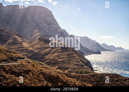 Berge an der Küste von Gran Canaria Stockfoto