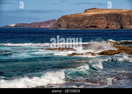 Die Küste von Puerto de las Nieves auf Gran Canaria Stockfoto