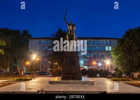 Varna, Bulgarien, 02. Oktober 2018: Das Denkmal für Zar Kaloyan, König der Bulgaren, das 2007 errichtet wurde. Stockfoto