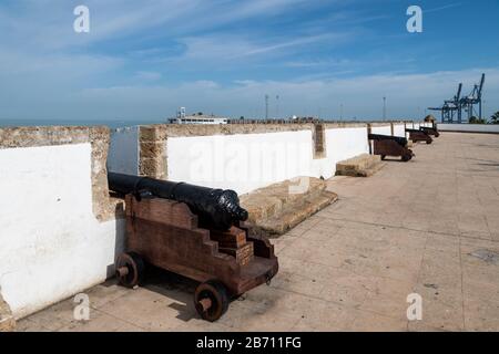 Festung Murallas de San Carlos in Cadiz Stockfoto