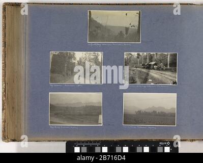 Landschap langs de weg van Salaman naar Borobudur op Java Onderdeel van Reisalbum met foto's van betdrijvigheid en beziens Stockfoto