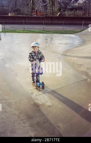 North Walls Skate Park, Winchester, Hampshire, England, Großbritannien. Stockfoto