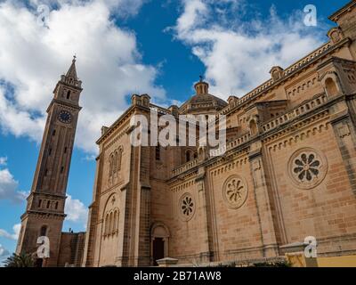 Die TA Pinu Kirche auf Gozo ist ein berühmtes Wahrzeichen der Insel Stockfoto