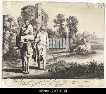 Landschap traf de vlucht naar Egypte EINE Landschaft mit Ruinen Josef führt den Esel, der Maria zeigt, die das Christuskind in ihren Armen hält. Am Rand zwei Verse in Latijn. Hersteller : Druckmaschine: Claes Pouwels Son (denkmalgeschütztes Gebäude) Herausgeber: Jan van de Velde (II) (denkmalgeschütztes Gebäude) Autor: Adrian Jekerman (denkmalgeschütztes Eigentum) Ort Herstellung: Druckmaschine: Nordniederländische Verleger: Nordniederländische Schriftsteller: Haarlem: 1615 - 1641 Physikalische Merkmale: Ätzung und Engra-Material: Papiertechnik: Ätzung/Engra-Abmessungen (Druckverfahren) Abmessungen: Blatt: H 168 mm × W 205 mm Betreff: Der fl Stockfoto
