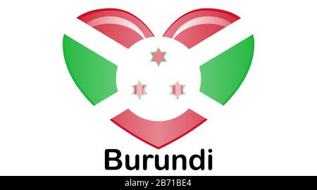 Ursprüngliche und einfache Burundi Flagge in den offiziellen Farben und Proportionen richtig isoliert Stock Vektor