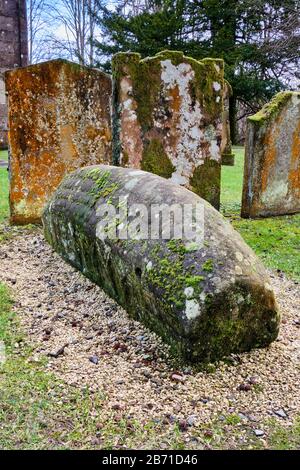 Der Viking Hogback Stone von Luss, Luss Parish Church, Loch Lomond, Schottland Stockfoto