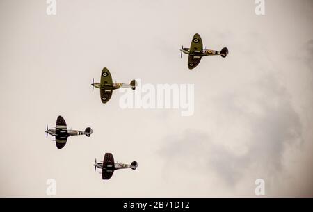 Spitfires in Formation Stockfoto