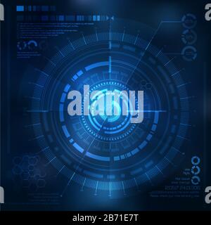 Technologieelement. Technologischer Hintergrund mit technologischen Elementen. Techno-Illustration Stock Vektor