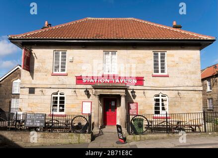 Die Station Tavern in Grosmont, North Yorkshire, England, Großbritannien Stockfoto