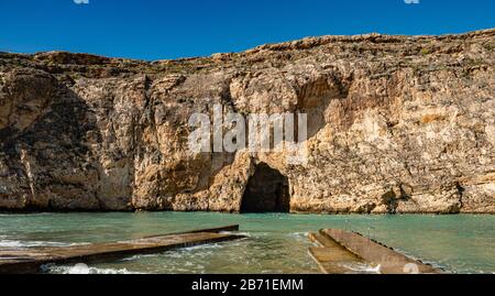 Schönes Binnenmeer auf der Insel Gozo Stockfoto