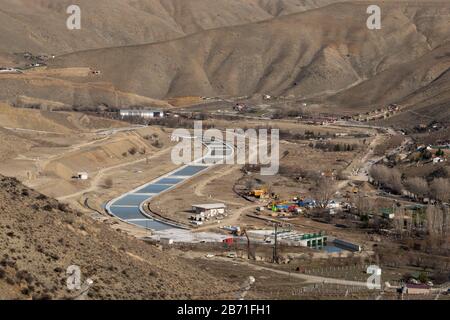 Ankara/Türkei-März 08 2020: Wasserbecken des Eymir-Sees, Stockfoto