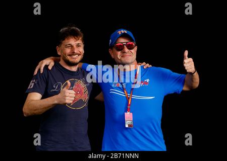 Giancarlo Fisichella und Rubens Barichello Stockfoto