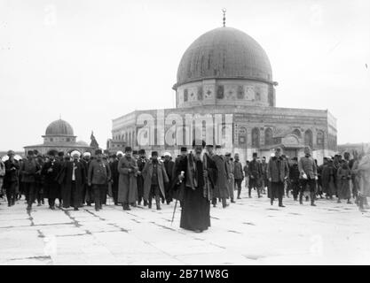 Enver Pascha und Jamal (Cemal Pascha) Besuch der Felsendom, Jerusalem Stockfoto