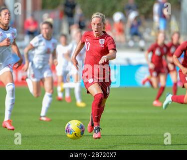 Frisco, TX, USA. März 2020. Der englische Mittelfeldspieler Jordan Nobbs (10) war während des SheBelieves Cup-Spiels zwischen England und Spanien im Toyota Stadium in Frisco, TX, im Einsatz. Kevin Langley/CSM/Alamy Live News Stockfoto