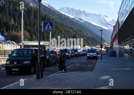 Brenner Pass Grenzkontrolle für Coronavirus COVID-19 Stockfoto