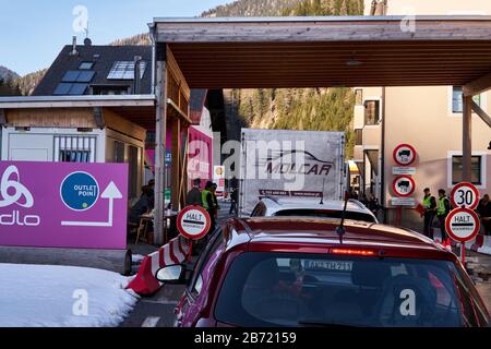 Brenner Pass Grenzkontrolle für Coronavirus COVID-19 Stockfoto