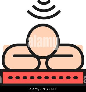 Röntgenbild, Mrt-Scanner, Magnetresonanztomographie, Farbsymbol für die medizinische Diagnose. Stock Vektor