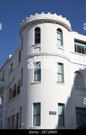 Bauhaus in der Kalisher Street im Stadtzentrum von Tel Aviv, Israel Stockfoto