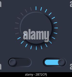 Neumorph UI-Kit Stock Vektor