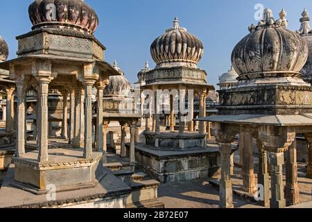 Ahar Royal Cenotaphs Udaipur Rajasthan Indien Stockfoto