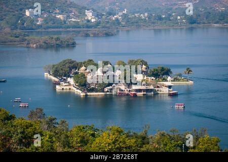 Jag Mandir Lake Pichola Udaipur Rajasthan Indien Stockfoto