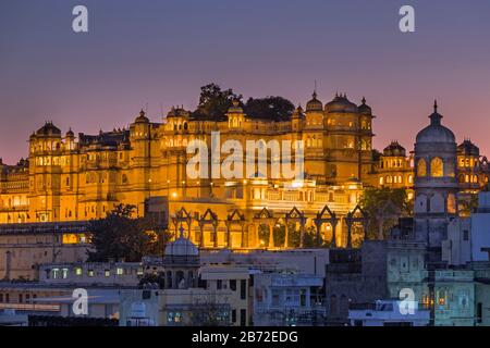 City Palace Udaipur Rajasthan Indien Stockfoto