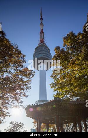 Seoul Tower im Namsan Park, Südkorea Stockfoto