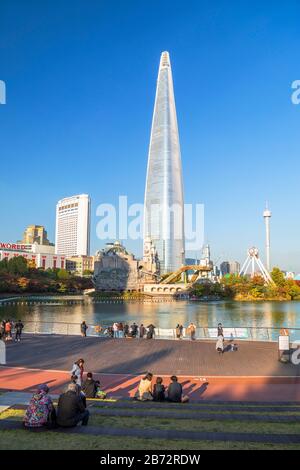 Lotte World Tower, Seoul, Südkorea Stockfoto