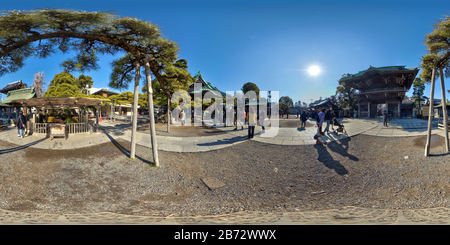 360 Grad Panorama Ansicht von Shibamata Taishakuten Tempel