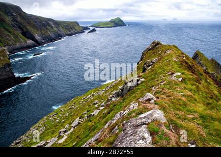 Die Kerry Cliffs am Ring of Kerry in Irland Stockfoto